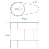 Seachoice Boat Trailer Hitch Coupler Lock with 2 Matching Keys, Solid Brass - 37401 - official Seachoice product image 2
