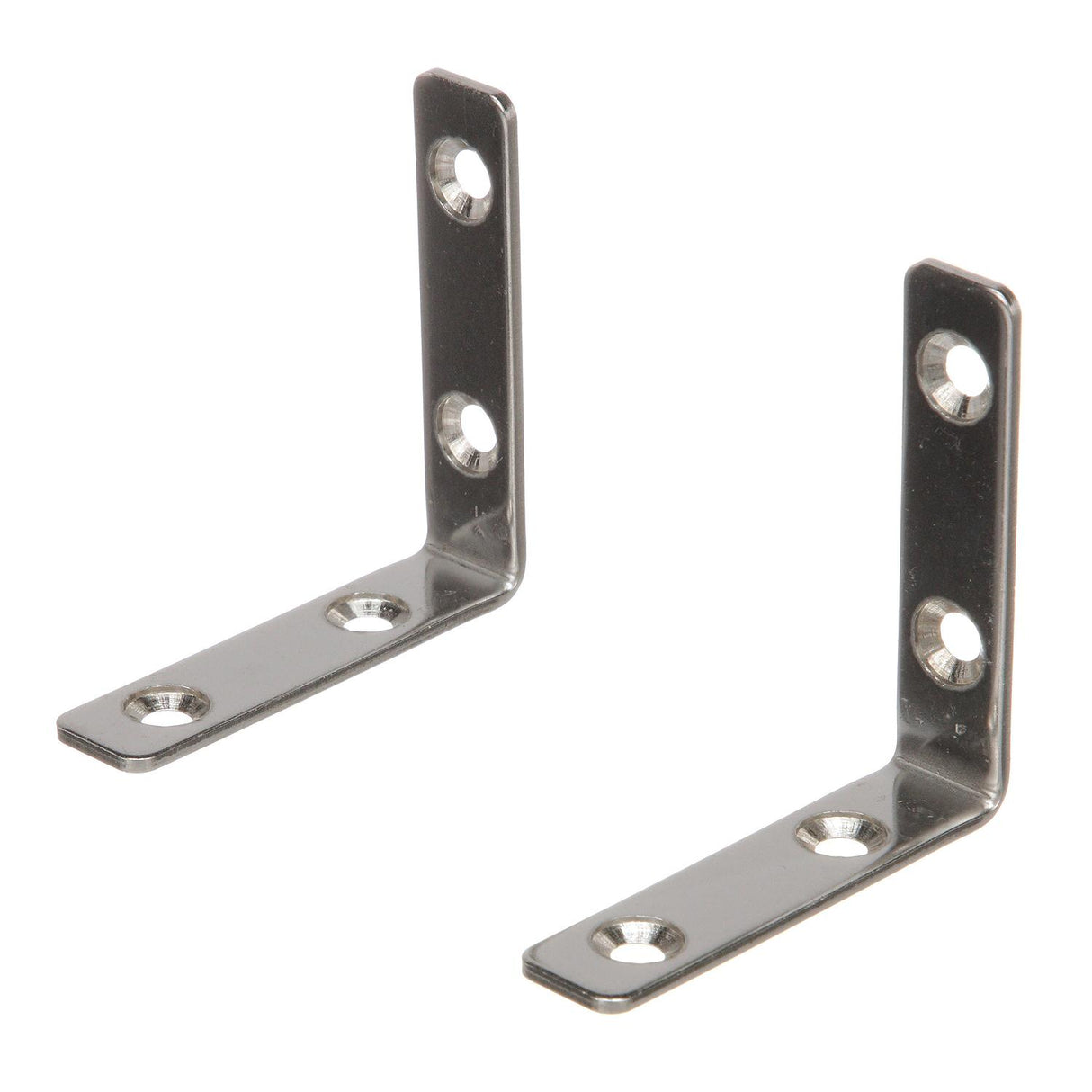 Seachoice Marine-Grade 90-Degree Angle Bracket, Polished 304 Stainless Steel, 2-3/8 in. X 1/2 in., Pack of 2 - 37551 - official Seachoice product image 4
