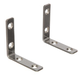 Seachoice Marine-Grade 90-Degree Angle Bracket, Polished 304 Stainless Steel, 2-3/8 in. X 1/2 in., Pack of 2 - 37551 - official Seachoice product image 2