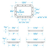Seachoice White Pry-Out Hatch, 7 In. X 11 In. Inner Dimensions, Acetone Proof Polypropylene - 39121 - official Seachoice product image 8