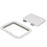 Seachoice White Hinged Hatch, 7 in. X 11 in. Inner Dimensions, Acetone Proof Polypropylene - 39131 - official Seachoice product image 2
