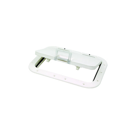 Seachoice Hinged Hatch, Arctic White, 7 in. X 11 in. Inner Dimensions, Acetone Proof Polypropylene - 39141 - official Seachoice product image 9