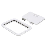 Seachoice Hinged Hatch, Arctic White, 7 in. X 11 in. Inner Dimensions, Acetone Proof Polypropylene - 39141 - official Seachoice product image 7