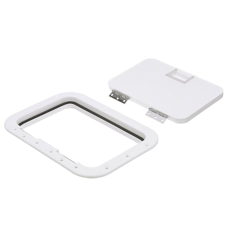 Seachoice Hinged Hatch, Arctic White, 7 in. X 11 in. Inner Dimensions, Acetone Proof Polypropylene - 39141 - official Seachoice product image 7
