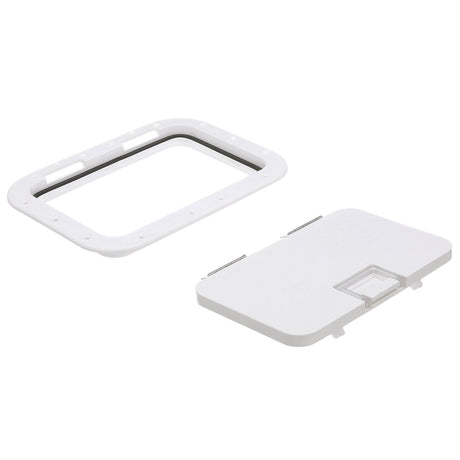 Seachoice Hinged Hatch, Arctic White, 7 in. X 11 in. Inner Dimensions, Acetone Proof Polypropylene - 39141 - official Seachoice product image 8