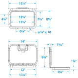 Seachoice Offshore Hinged Low-Profile Hatch, White, 7 In. X 11 In. - 39181 - official Seachoice product image 7