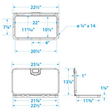 Seachoice White Offshore Hinged Low-Profile Hatch, 10 In. X 20 In. - 39201 - official Seachoice product image 2