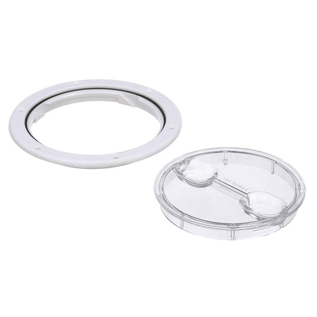 Seachoice 39401 Twist 'N' Lock Deck Plate, White w/ Clear Insert, Up to 6-1/2 In. Diameter - SC50-39401 - official Seachoice product image 6