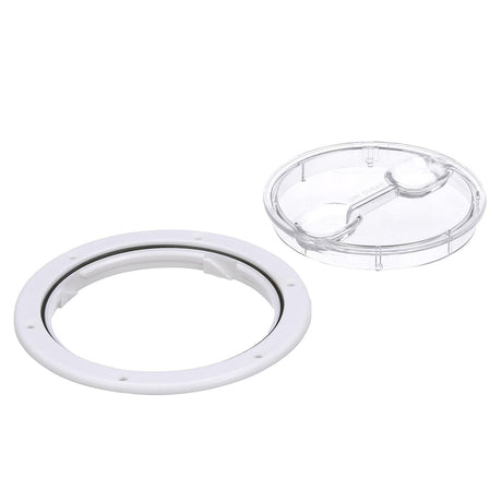 Seachoice 39401 Twist 'N' Lock Deck Plate, White w/ Clear Insert, Up to 6-1/2 In. Diameter - SC50-39401 - official Seachoice product image 3