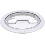Seachoice 39401 Twist 'N' Lock Deck Plate, White w/ Clear Insert, Up to 6-1/2 In. Diameter - SC50-39401 - official Seachoice product image 4