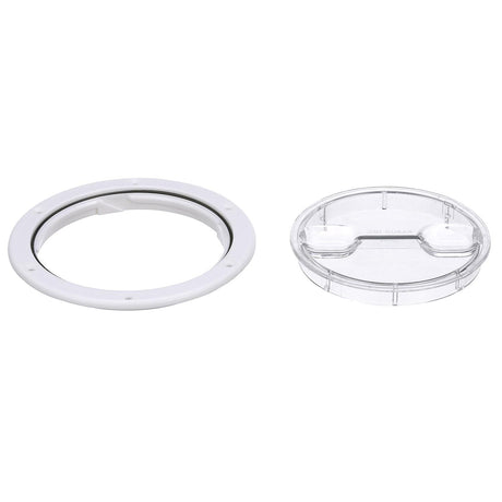 Seachoice 39401 Twist 'N' Lock Deck Plate, White w/ Clear Insert, Up to 6-1/2 In. Diameter - SC50-39401 - official Seachoice product image 8