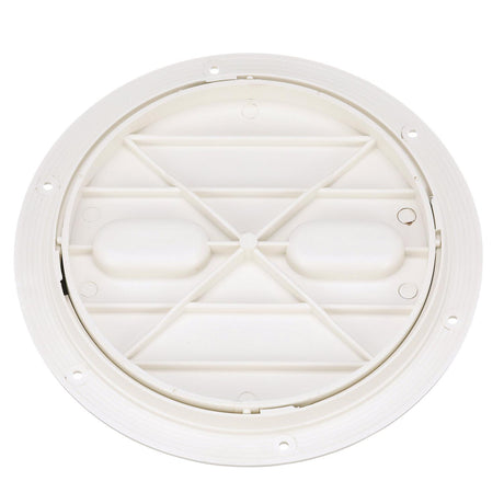 Seachoice 39421 Twist 'N' Lock Deck Plate, White Base and Lid, Up to 8-1/2 in. Diameter - 39421 - official Seachoice product image 6