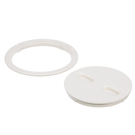 Seachoice 39421 Twist 'N' Lock Deck Plate, White Base and Lid, Up to 8-1/2 in. Diameter - 39421 - official Seachoice product image 3