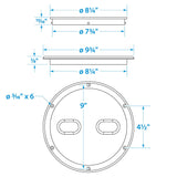 Seachoice 39421 Twist 'N' Lock Deck Plate, White Base and Lid, Up to 8-1/2 in. Diameter - 39421 - official Seachoice product image 7