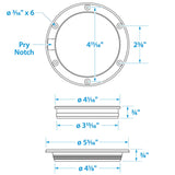 Seachoice White Pry-Up Deck Plate, Watertight, Up to 4-3/8 in. Diameter - SC50-39461 - official Seachoice product image 4