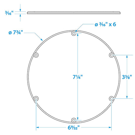 Seachoice 39591 Mounted Boat Plate Cover, Arctic White Finish, Up to 6 in. - 50-39591 - official Seachoice product image 5