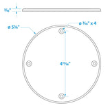 Seachoice 39601 Mounted Boat Plate Cover, Arctic White Finish, Up to 4 in. - 50-39601 - official Seachoice product image 3