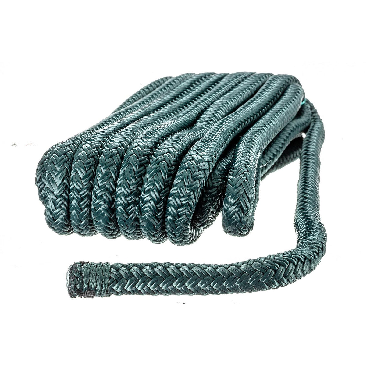Seachoice Double-Braid Nylon Dock Line w/ Eye Splice, Pre-Shrunk, Heat Stabilized, 3/8 In. X 15 Ft., Forest Green - 39681 - official Seachoice product image 4