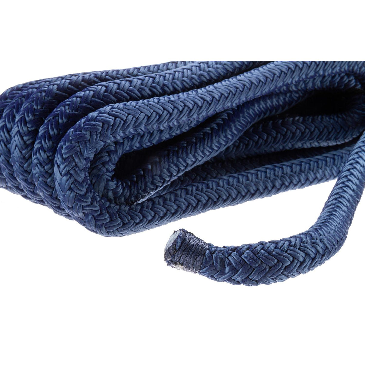 Seachoice Double-Braid Nylon Dock Line w/ Eye Splice, Pre-Shrunk, Heat Stabilized, 1/2 In. X 15 Ft., Navy - 39851