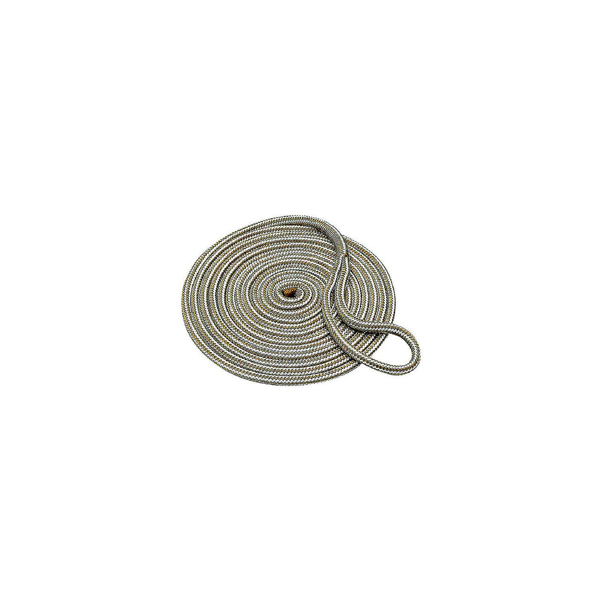 Seachoice Double-Braid Nylon Dock Line w/ Eye Splice, Pre-Shrunk, Heat Stabilized, 1/2 In. X 15 Ft., Gold White - 40031 - official Seachoice product image 7