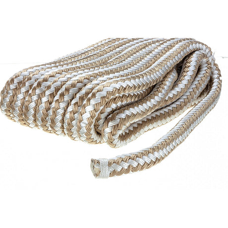 Seachoice Double-Braid Nylon Dock Line w/ Eye Splice, Pre-Shrunk, Heat Stabilized, 5/8 In. X 25 Ft., Gold White - 40051 - official Seachoice product image 5