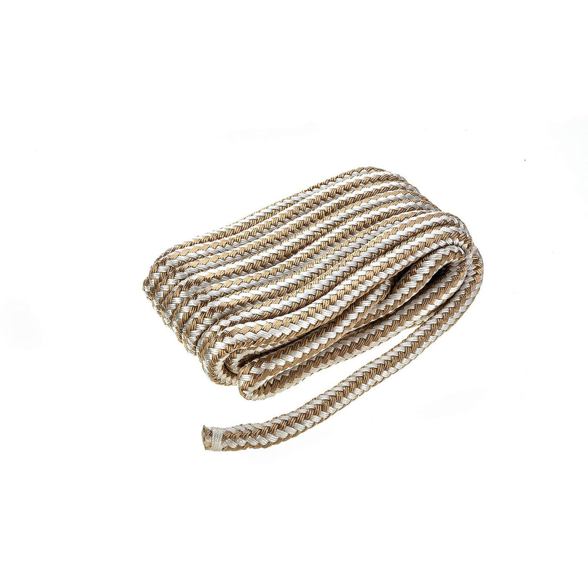 Seachoice Double-Braid Nylon Dock Line w/ Eye Splice, Pre-Shrunk, Heat Stabilized, 5/8 In. X 25 Ft., Gold White - 40051 - official Seachoice product image 3