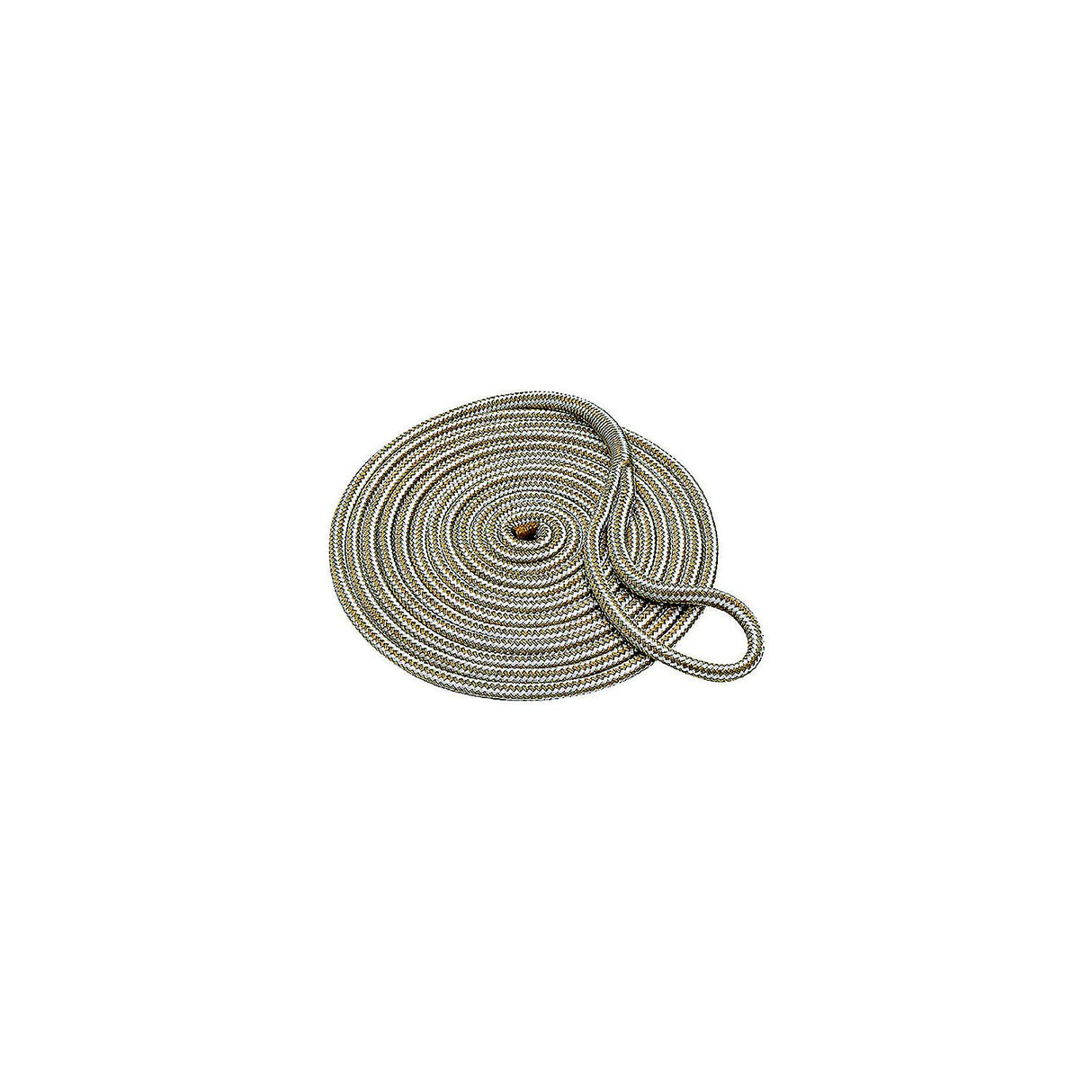 Seachoice Double-Braid Nylon Dock Line w/ Eye Splice, Pre-Shrunk, Heat Stabilized, 5/8 In. X 25 Ft., Gold White - 40051 - official Seachoice product image 6