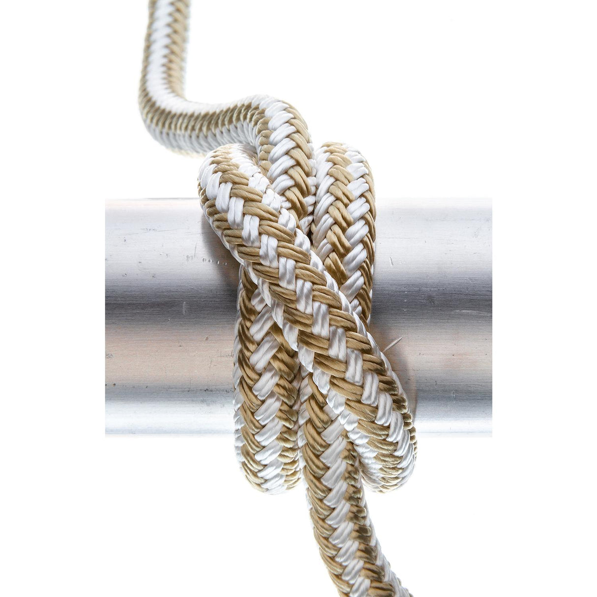 Seachoice Double-Braid Nylon Dock Line w/ Eye Splice, Pre-Shrunk, Heat Stabilized, 3/8 In. X 20 Ft., Gold White - 40081 - official Seachoice product image 3