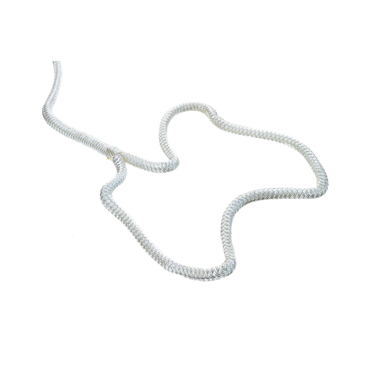 Seachoice Double-Braid Nylon Dock Line w/ Eye Splice, Pre-Shrunk, Heat Stabilized, 3/8 In. X 15 Ft., White - 40091