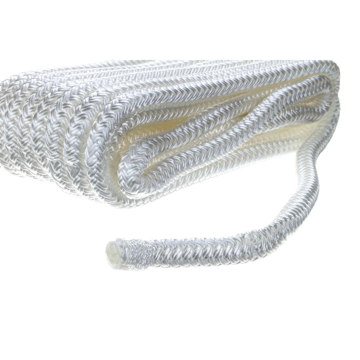 Seachoice Double-Braid Nylon Dock Line w/ Eye Splice, Pre-Shrunk, Heat Stabilized, 3/8 In. X 20 Ft., White - 40101 - official Seachoice product image 4