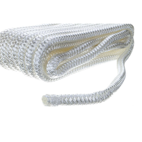 Seachoice Double-Braid Nylon Dock Line w/ Eye Splice, Pre-Shrunk, Heat Stabilized, 3/8 In. X 20 Ft., White - 40101 - official Seachoice product image 4