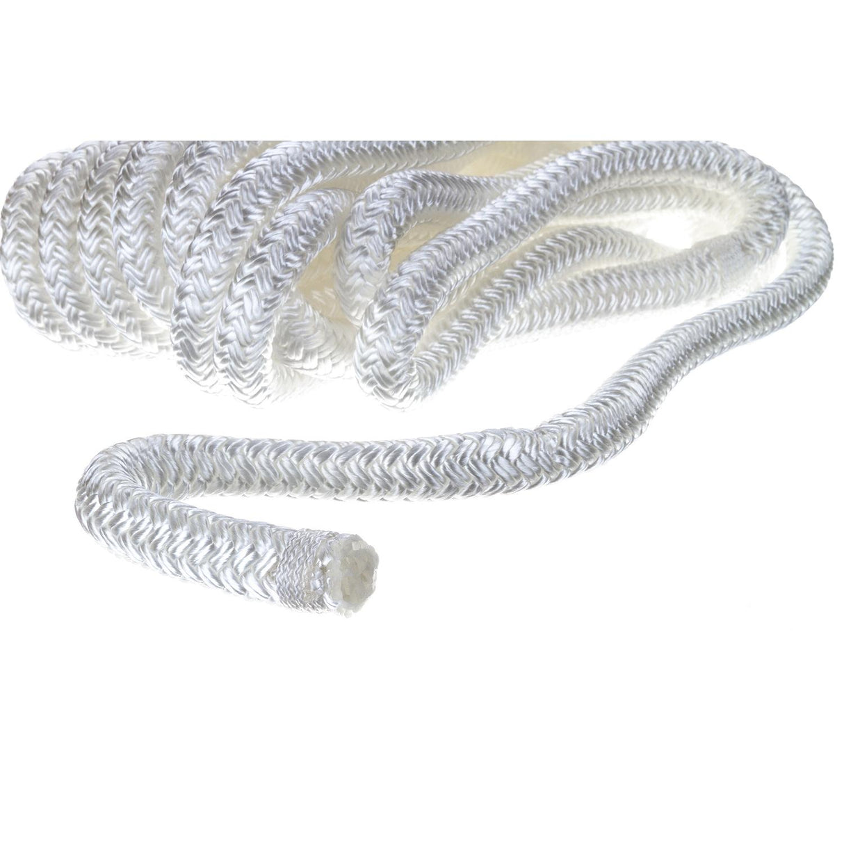 Seachoice Double-Braid Nylon Dock Line w/ Eye Splice, Pre-Shrunk, Heat Stabilized, 1/2 In. X 20 Ft., White - 40121 - official Seachoice product image 4