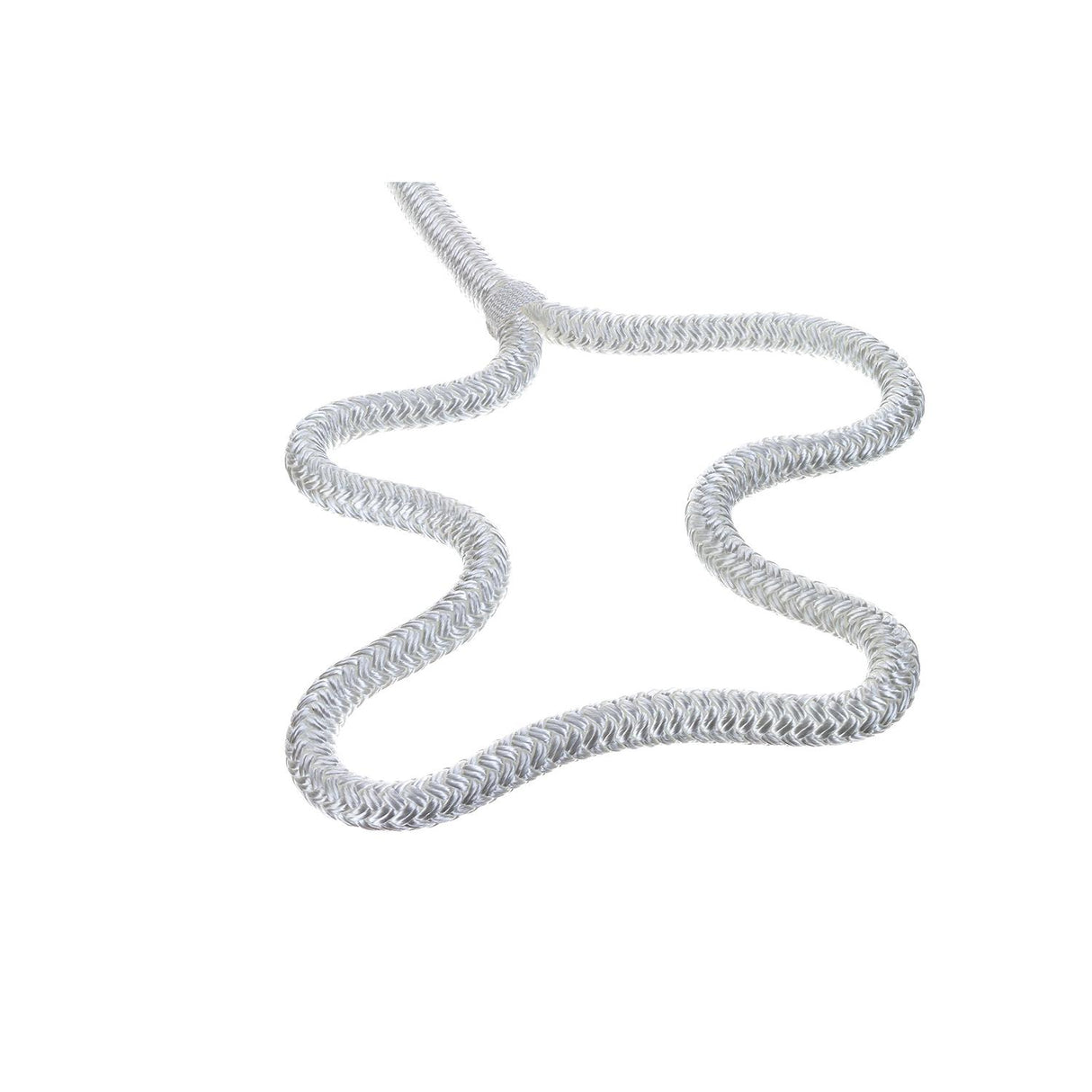 Seachoice Double-Braid Nylon Dock Line w/ Eye Splice, Pre-Shrunk, Heat Stabilized, 1/2 In. X 20 Ft., White - 40121