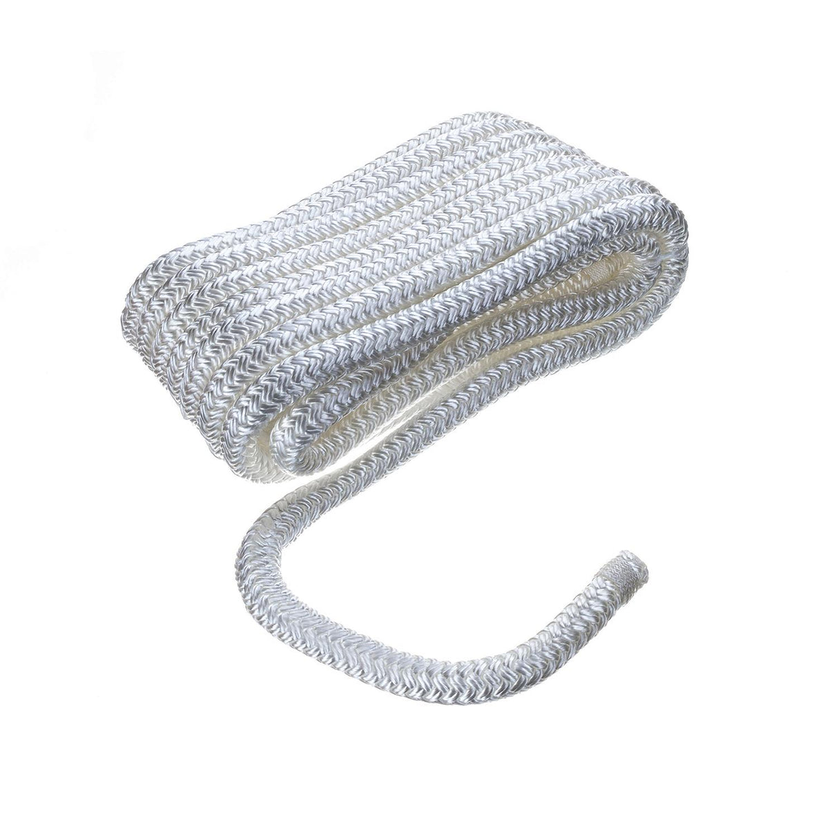 Seachoice Double-Braid Nylon Dock Line w/ Eye Splice, Pre-Shrunk, Heat Stabilized, 1/2 In. X 20 Ft., White - 40121 - official Seachoice product image 3