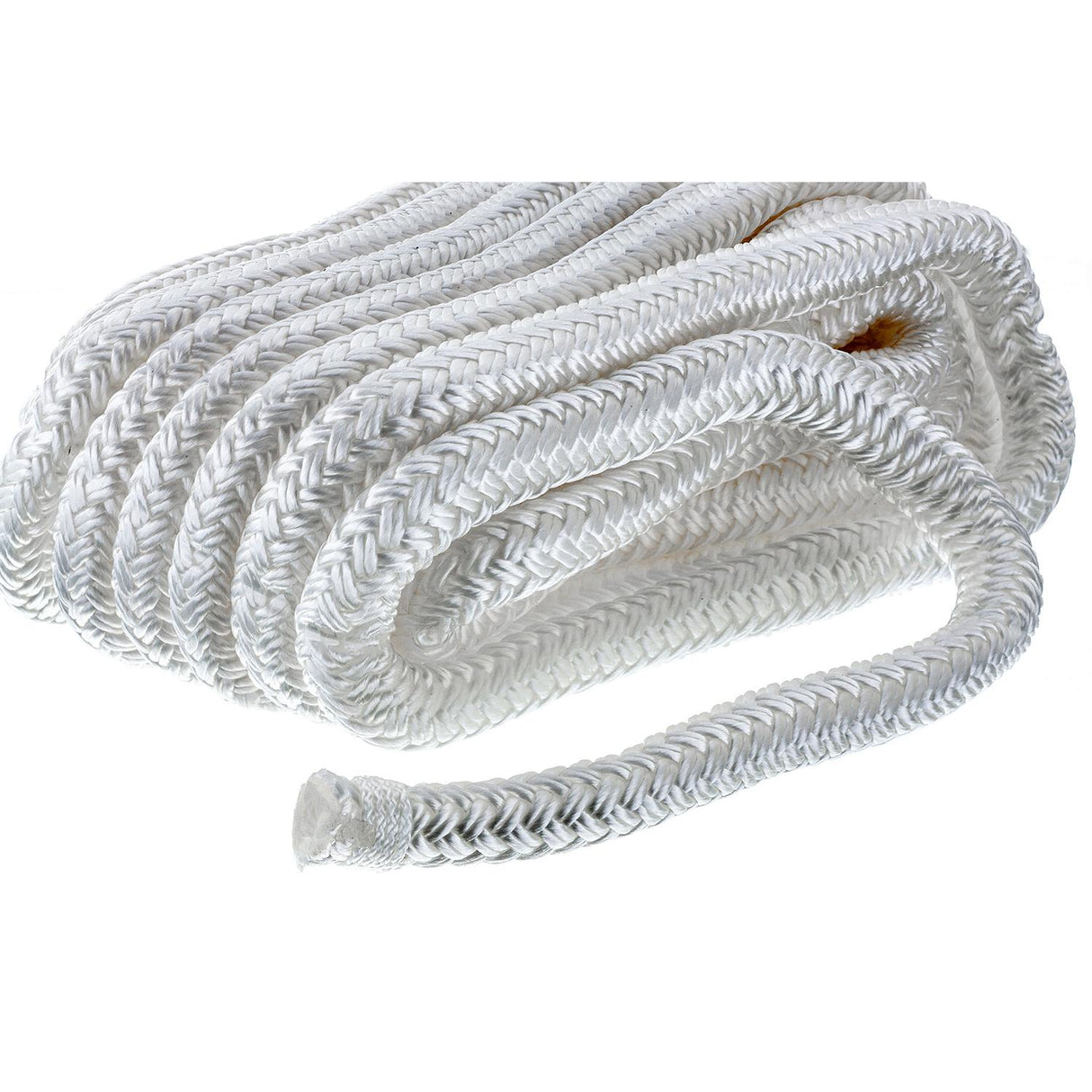 Seachoice Double-Braid Nylon Dock Line w/ Eye Splice, Pre-Shrunk, Heat Stabilized, 1/2 In. X 25 Ft., White - 40131 - official Seachoice product image 5