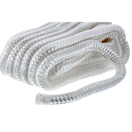 Seachoice Double-Braid Nylon Dock Line w/ Eye Splice, Pre-Shrunk, Heat Stabilized, 1/2 In. X 25 Ft., White - 40131 - official Seachoice product image 5