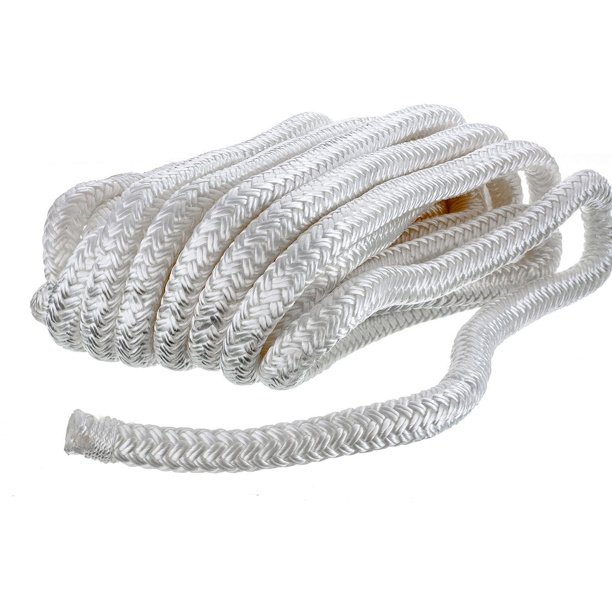 Seachoice Double-Braid Nylon Dock Line w/ Eye Splice, Pre-Shrunk, Heat Stabilized, 1/2 In. X 25 Ft., White - 40131 - official Seachoice product image 3