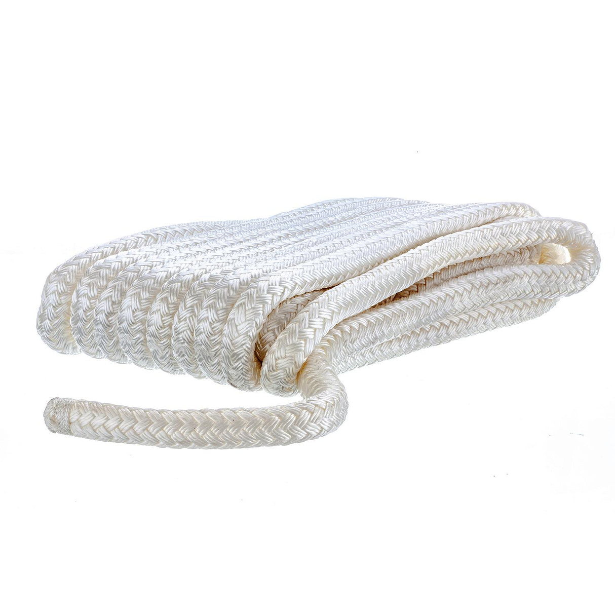 Seachoice Double Braid Nylon Dock Line, White, 5/8 in. X 35 Ft., 15 in. Eye Splice, Pre-Shrunk, Heat Stabilized - 40141 - official Seachoice product image 4