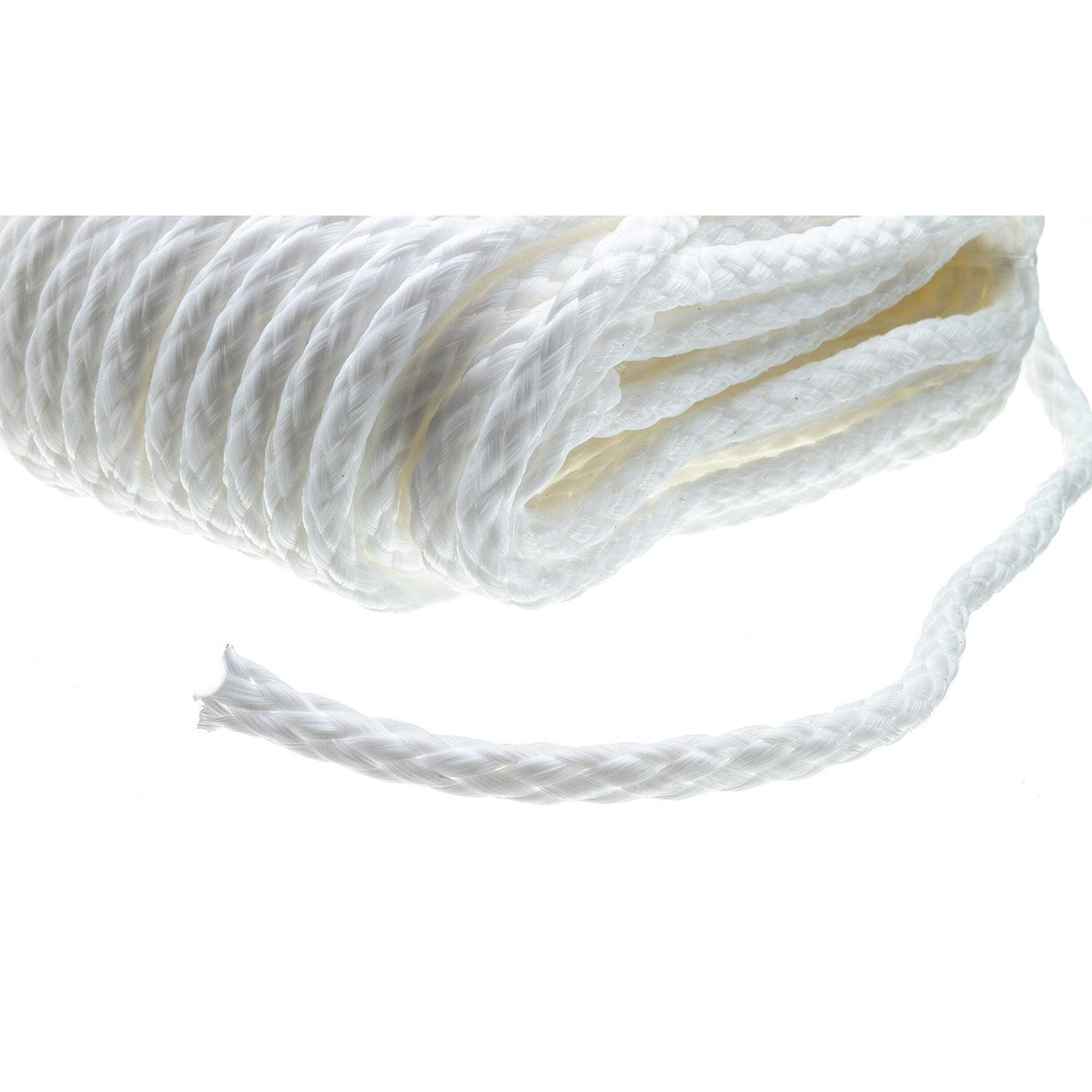 Seachoice Anchor Line Rope, Hollow Braid, Polypropylene, White, Spring Hook, 3/8 In. X 75 Ft. - 40211