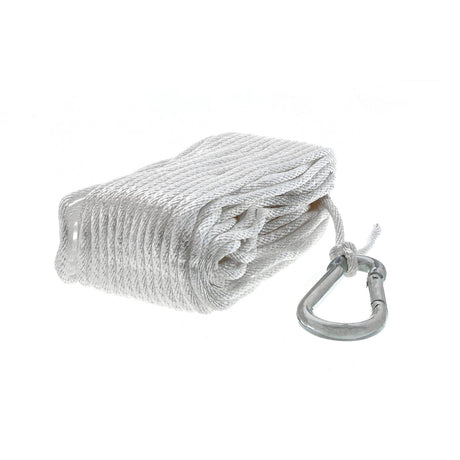 Seachoice Anchor Line Rope, Hollow Braid, Polypropylene, White, Spring Hook, 3/16 In. X 100 Ft. - 40221 - official Seachoice product image 5
