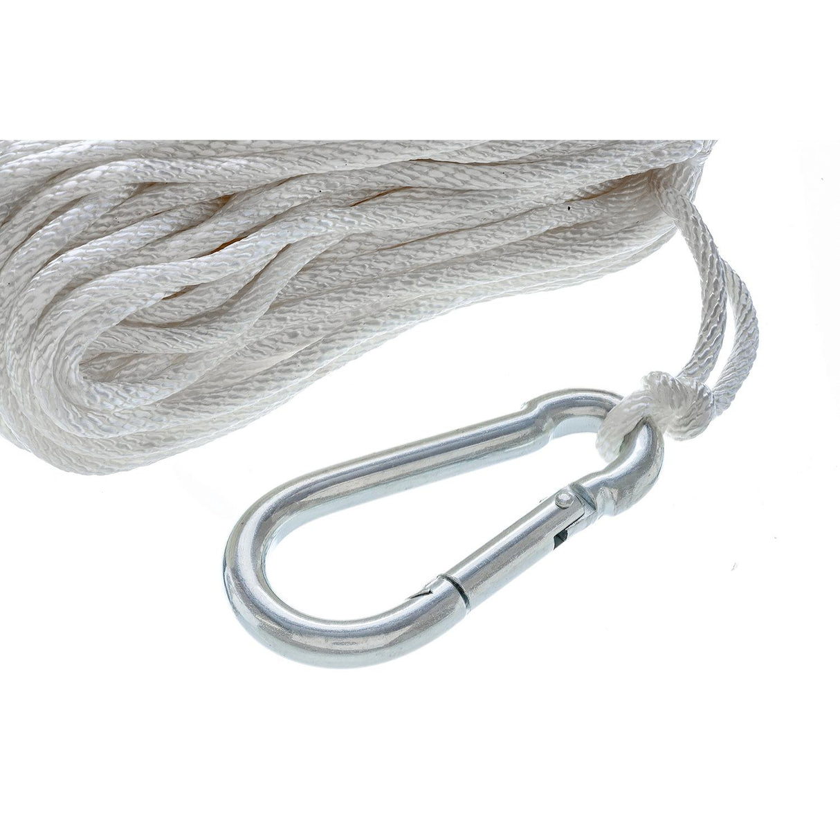 Seachoice Anchor Line Rope, Hollow Braid, Polypropylene, White, Spring Hook, 3/16 In. X 100 Ft. - 40221 - official Seachoice product image 4