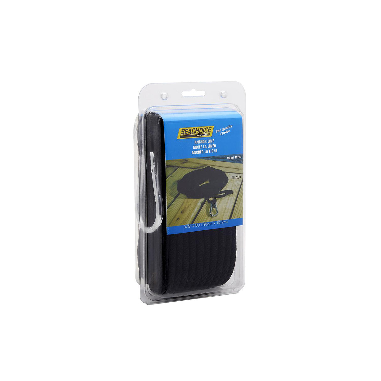 Seachoice 3/8 In. X 50 Ft. Solid Braid Nylon Anchor Line, Black - 40233 - official Seachoice product image 6