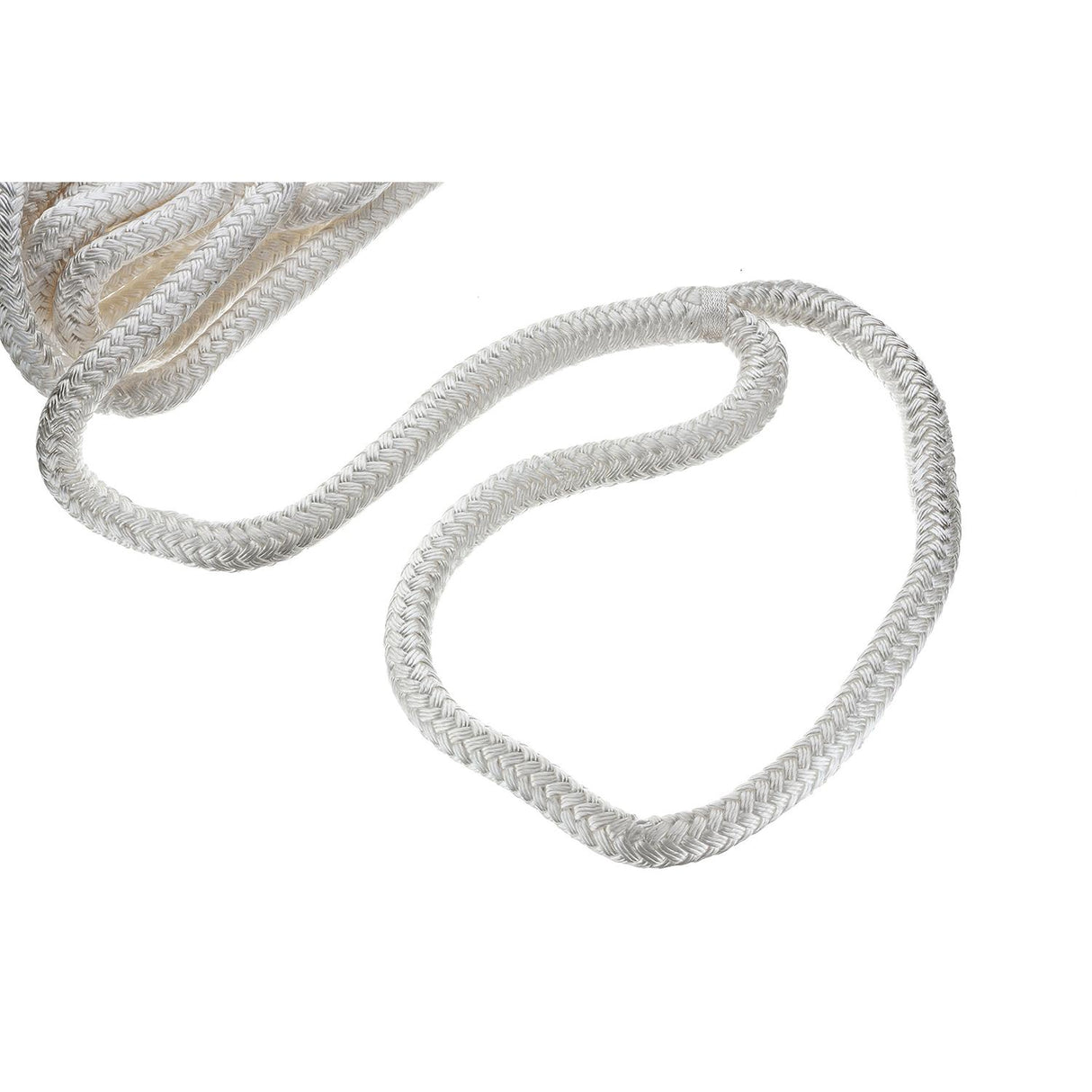 Seachoice Double-Braid Nylon Dock Line w/ Eye Splice, Pre-Shrunk, Heat Stabilized, 5/8 In. X 25 Ft., White - 40251 - official Seachoice product image 4