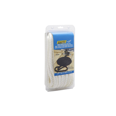 Seachoice Double-Braid Nylon Dock Line w/ Eye Splice, Pre-Shrunk, Heat Stabilized, 5/8 In. X 20 Ft., White - 40261 - official Seachoice product image 4