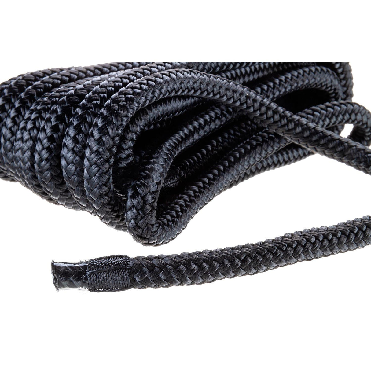 Seachoice Double-Braid Nylon Dock Line w/ Eye Splice, Pre-Shrunk, Heat Stabilized, 3/8 In. X 20 Ft., Black - 40271 - official Seachoice product image 3