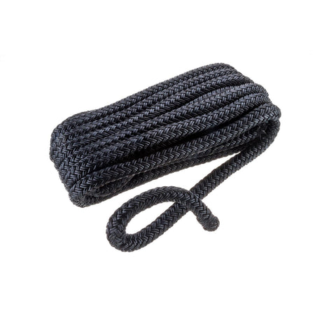 Seachoice Double-Braid Nylon Dock Line w/ Eye Splice, Pre-Shrunk, Heat Stabilized, 1/2 In. X 15 Ft., Black - 40351 - official Seachoice product image 3
