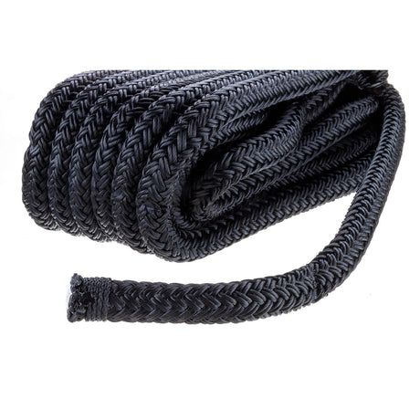 Seachoice Double-Braid Nylon Dock Line w/ Eye Splice, Pre-Shrunk, Heat Stabilized, 1/2 In. X 25 Ft., Black - 40381 - official Seachoice product image 6