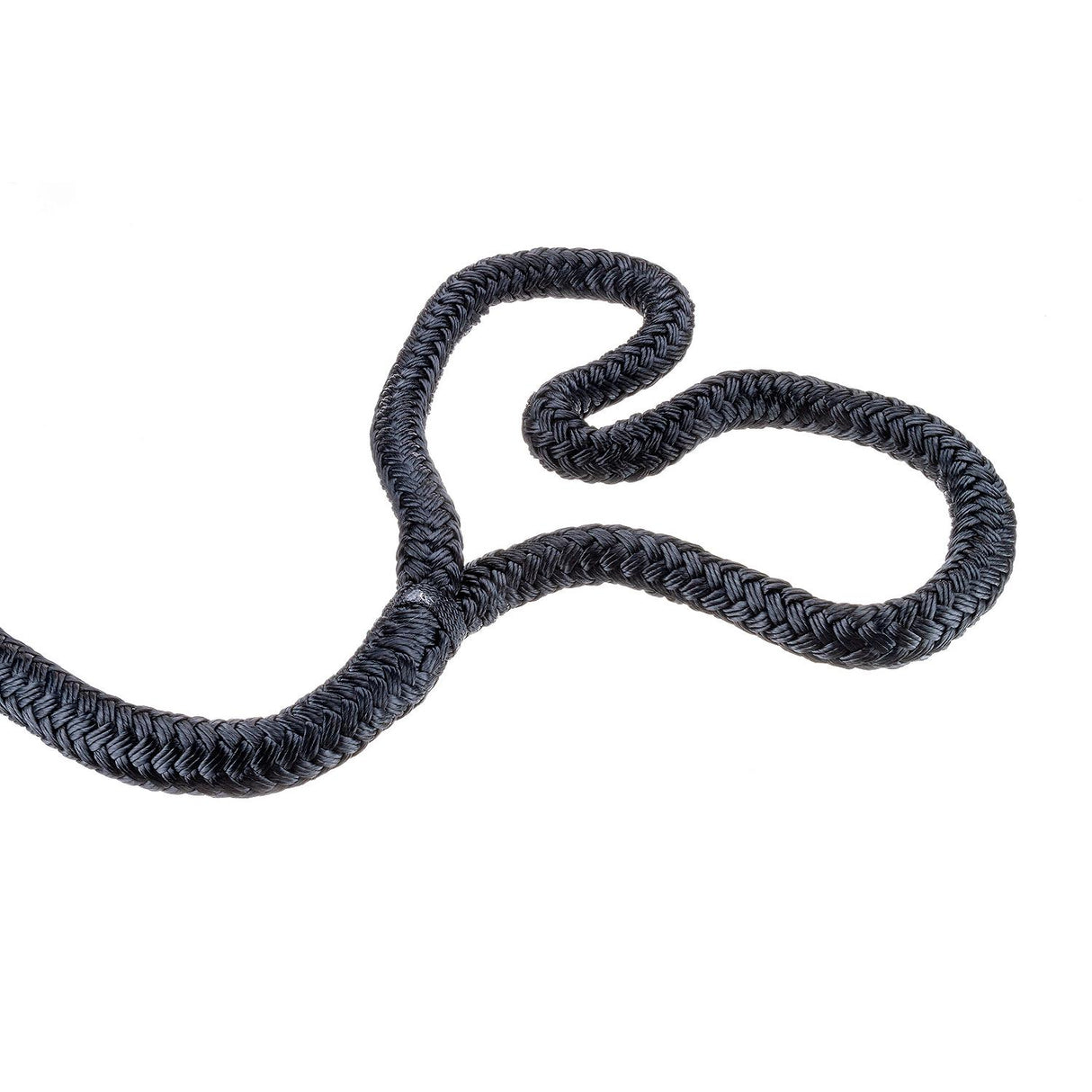 Seachoice Double-Braid Nylon Dock Line w/ Eye Splice, Pre-Shrunk, Heat Stabilized, 5/8 In. X 20 Ft., Black - 40461
