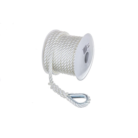 Seachoice Anchor Line Rope, 3-Strand Twisted, White, Nylon, 3/8 In. X 50 Ft. - 40691 - official Seachoice product image 4