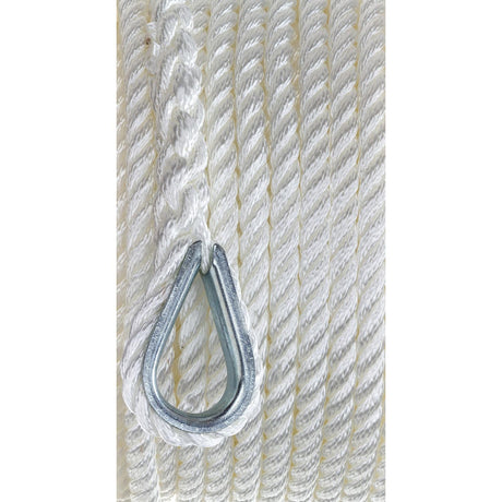 Seachoice Anchor Line Rope, 3-Strand Twisted, White, Nylon, 3/8 In. X 100 Ft. - 40711 - official Seachoice product image 5